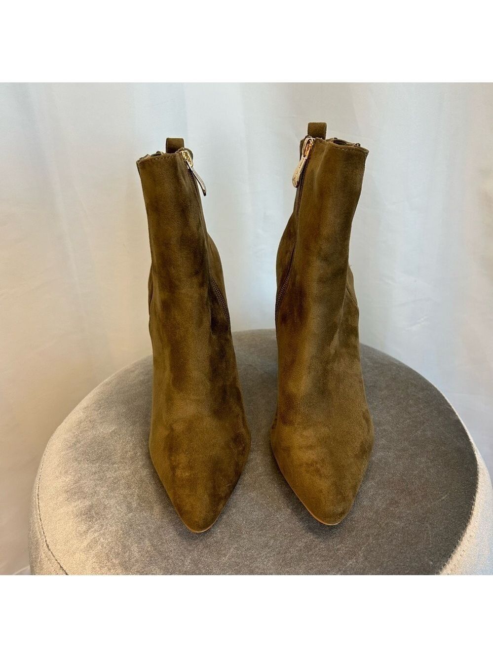 Cape Robbin olive green suede ankle boots Sz 8.5 - Picture 5 of 11